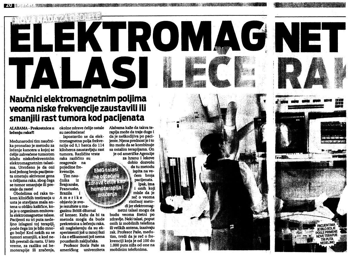 Elektromagnetni talasi lečе rak